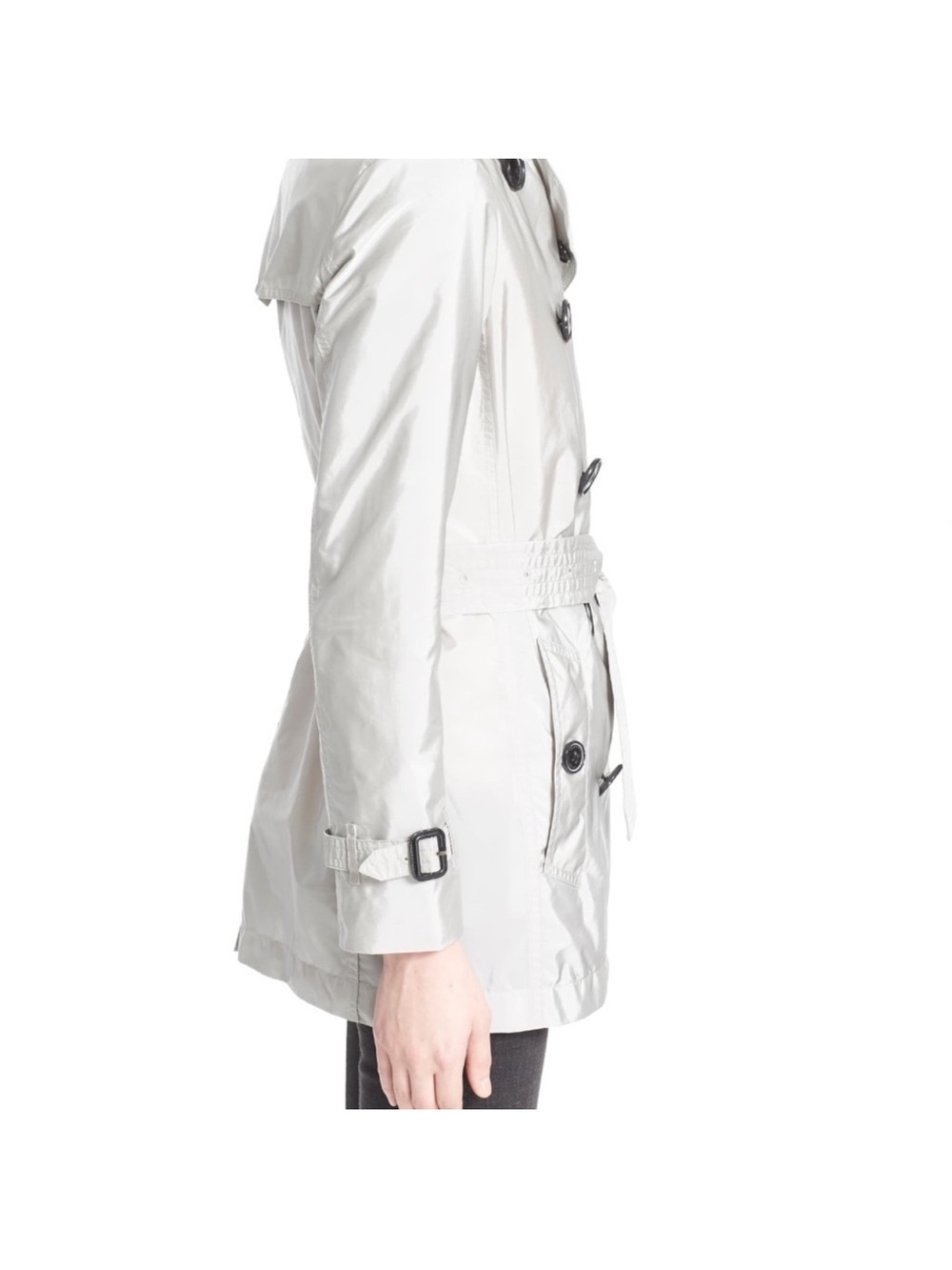Burberry Brit Dove Grey Kerringdale Belted Trench Jacket 4 - Picture 4 of 16